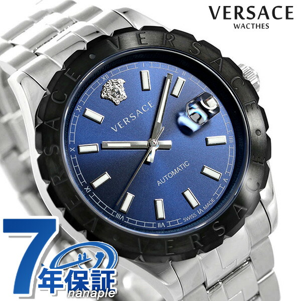 楽天市場 ヴェルサーチ 時計 メンズ 腕時計 ヘレニウム 42mm 自動巻き Vezi Versace ヴェルサーチェ ブルー あす楽対応 腕時計のななぷれ