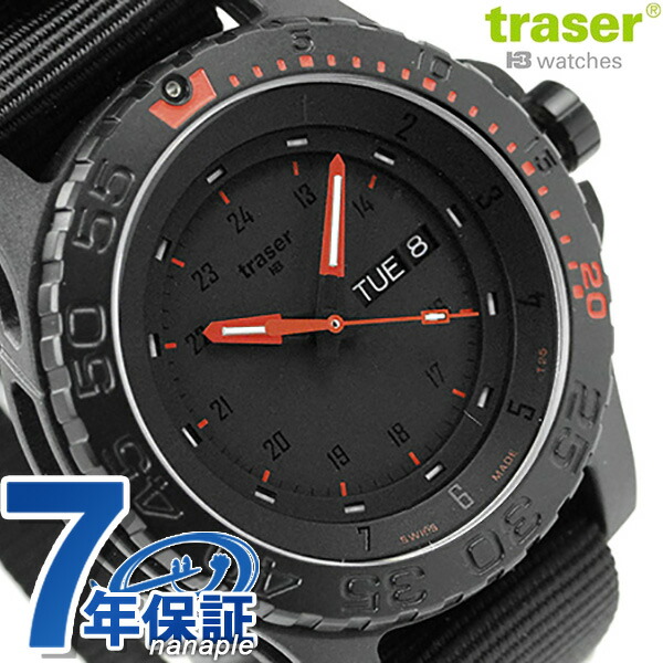 楽天市場 トレーサー タイプ6 Mil G レッド コンバット Natoベルト P6600 Red Combat Traser メンズ 腕時計 オールブラック レッド 時計 あす楽対応 腕時計のななぷれ