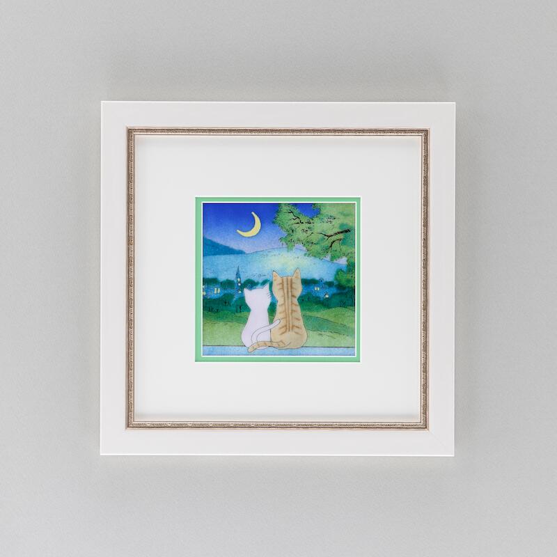七宝焼　カワセミの絵画 木製フレーム付き　【1点物】 楽天市場】かわせみ 七宝 七宝焼 額 アート アートフレーム 鳥