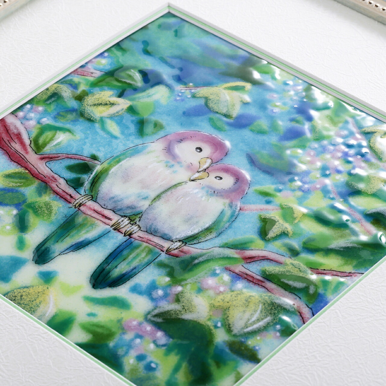 楽天市場】二羽のふくろう 七宝 七宝焼 額 アート アートフレーム 鳥