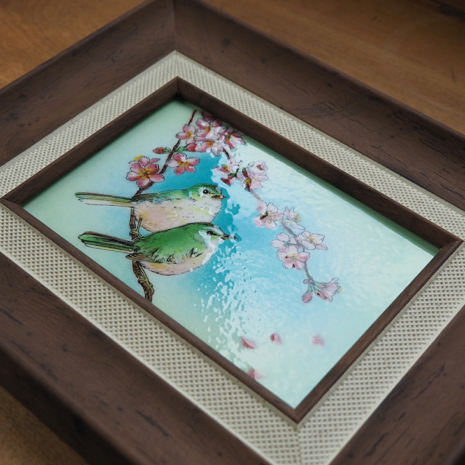 カワセミの七宝焼 カワセミの七宝焼