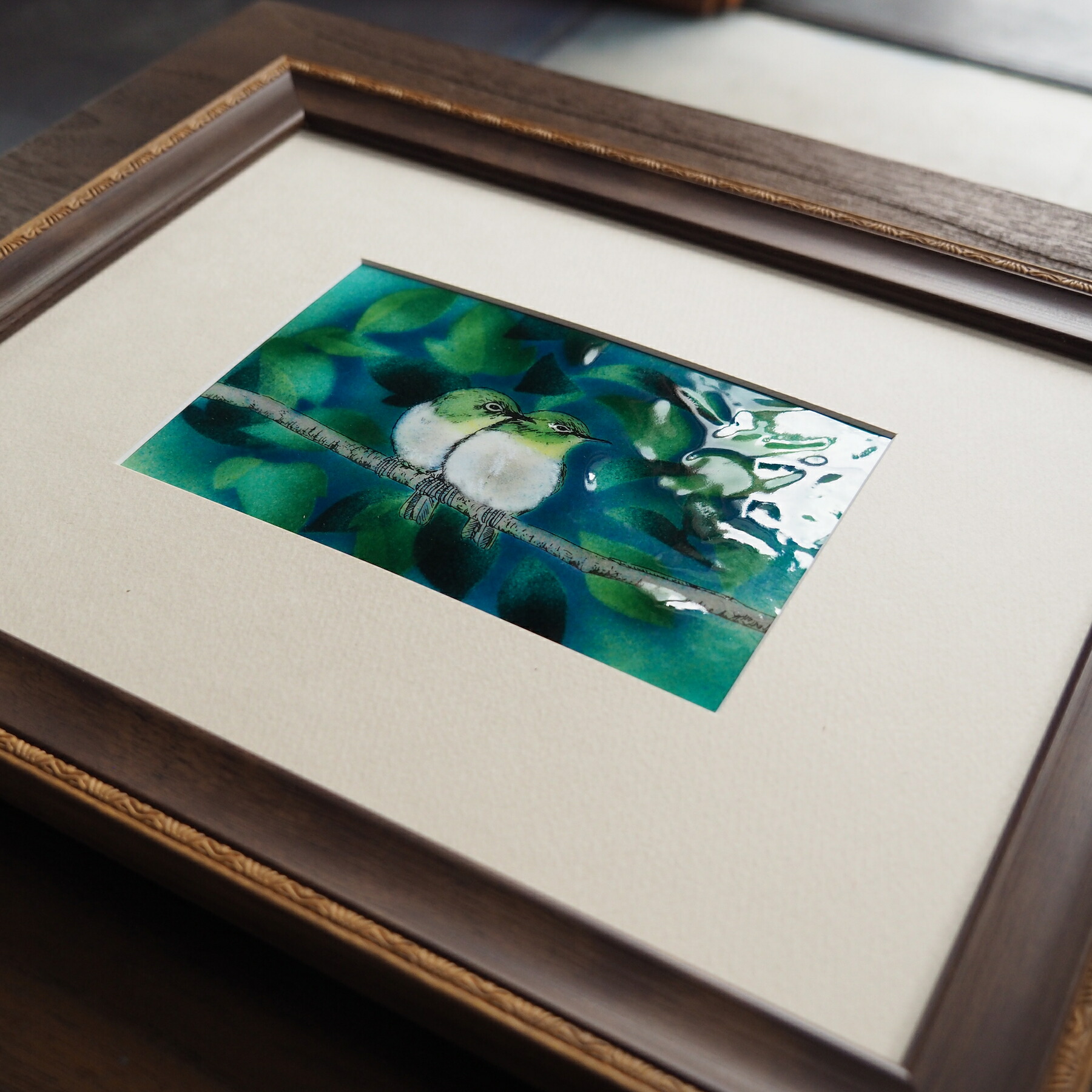 楽天市場】二羽のふくろう 七宝 七宝焼 額 アート アートフレーム 鳥