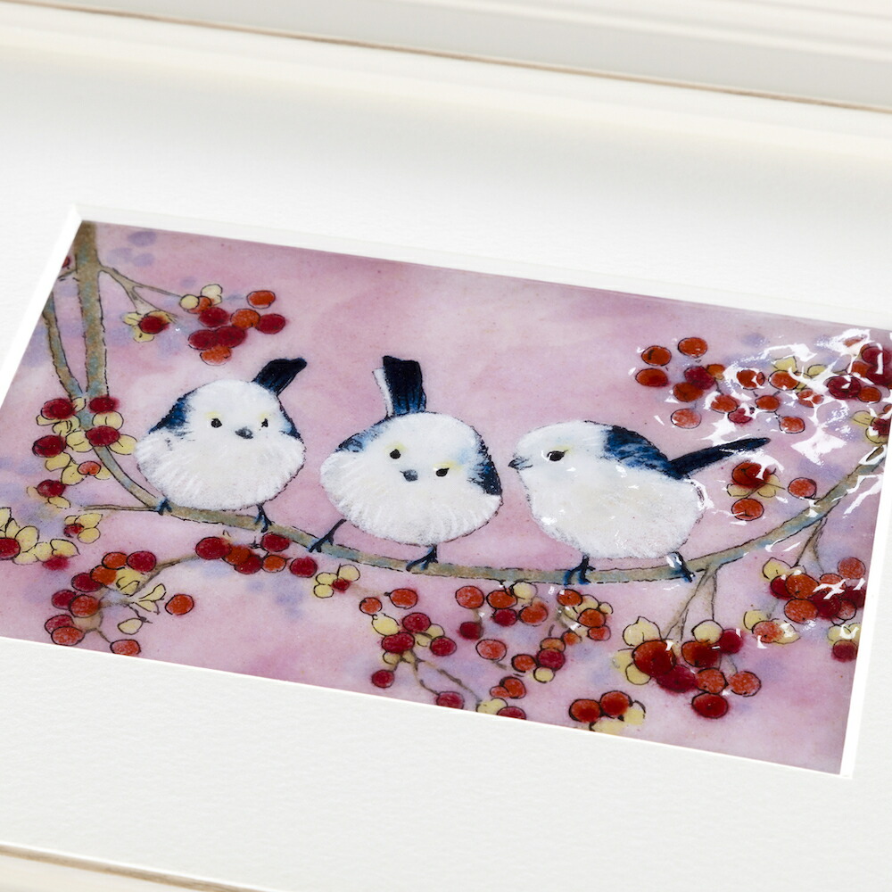 楽天市場】3羽のすずめ 七宝 七宝 七宝焼 七宝焼き 七宝絵画 絵 絵画