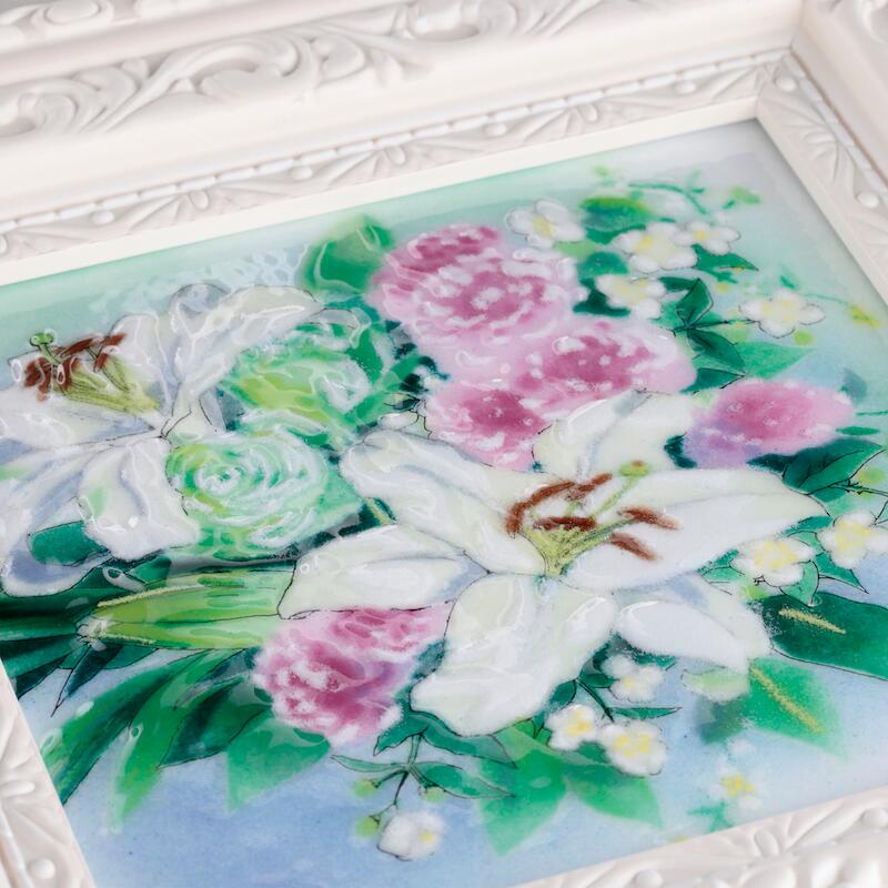 楽天市場】胡蝶蘭 コチョウラン 七宝焼 七宝焼き 七宝絵画 絵 絵画 額