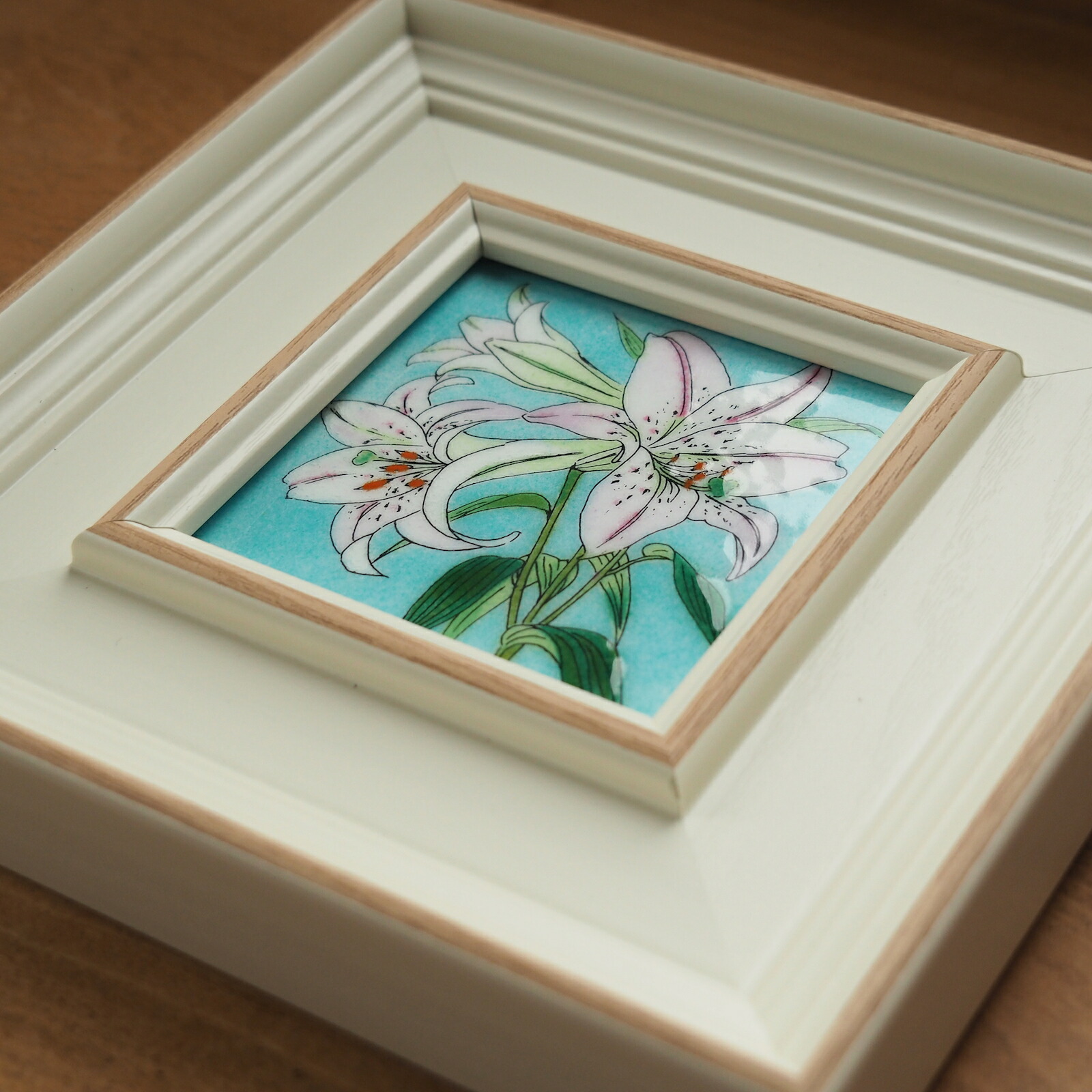 楽天市場】リリーブーケ 七宝焼 七宝焼き 七宝絵画 額 アート 水彩画