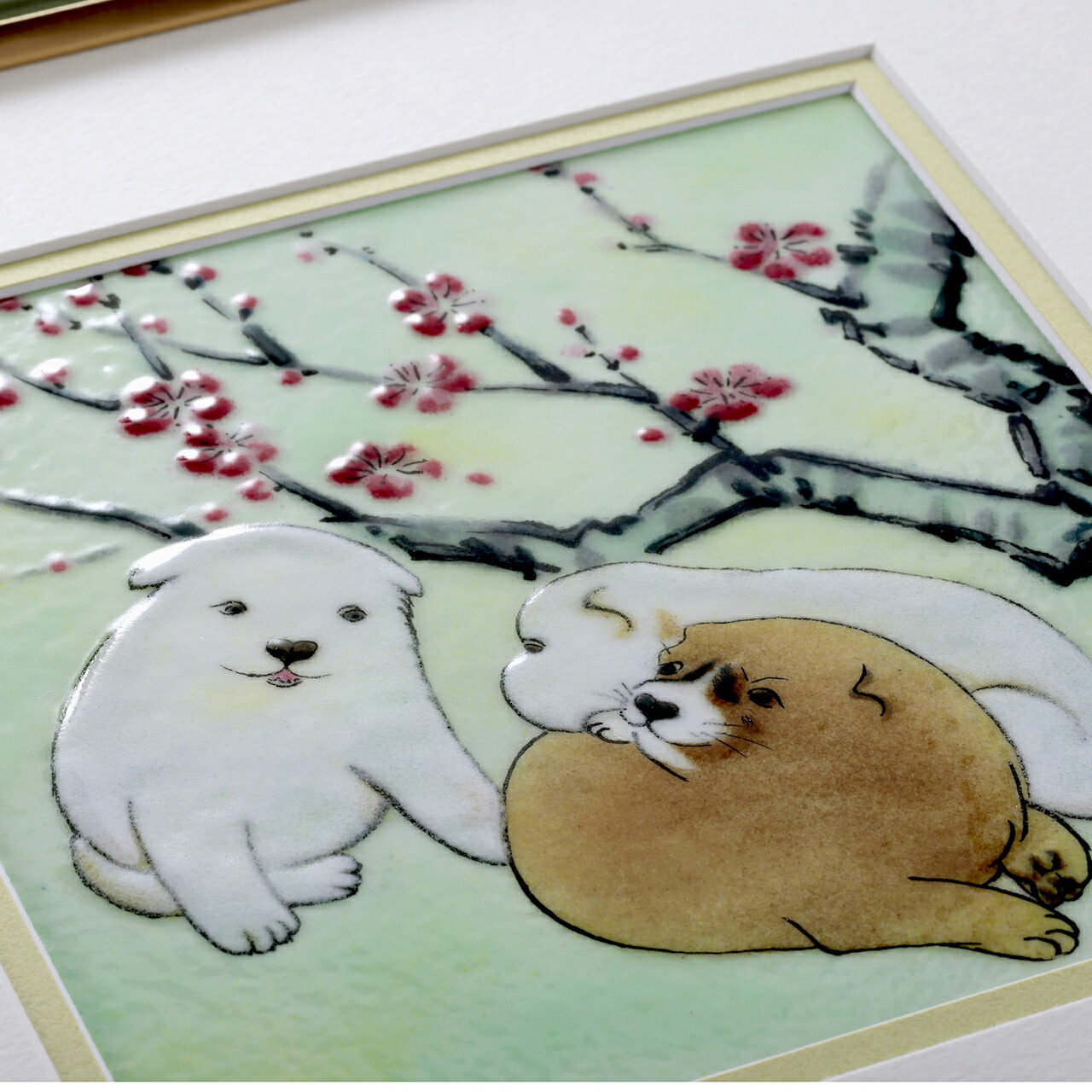 楽天市場】ふくろう 七宝 七宝焼 額 アート アートフレーム 鳥