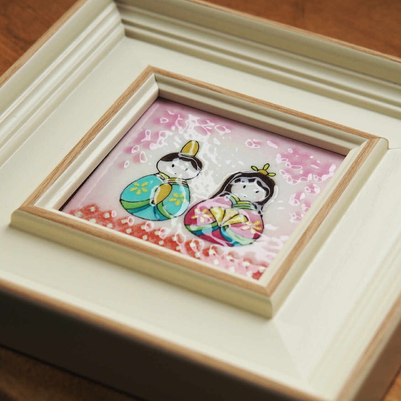 楽天市場】おひなさま ミニ 七宝焼 七宝焼き 七宝絵画 額 水彩画 版画