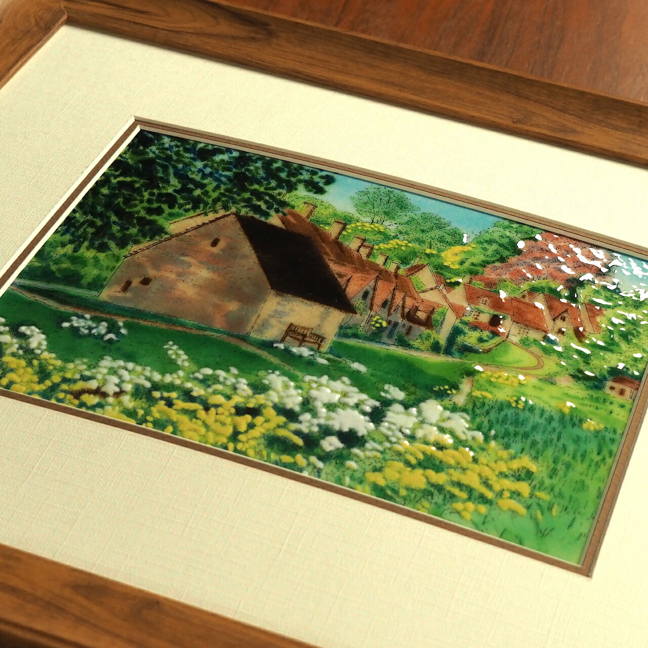 楽天市場】シャトー 七宝 七宝焼 額 アート 白馬 馬 壁飾り 油絵