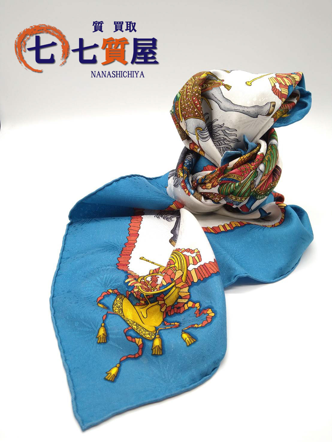 楽天市場】【緑屋質屋】エルメス カレ90(スカーフ) LES FETES DU