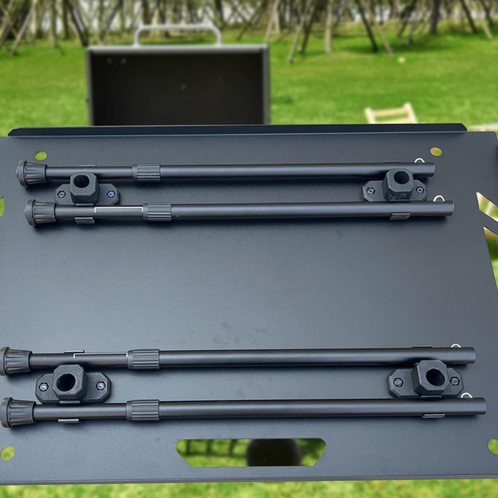 滑るゲーム盤腰かけ脚 4脚一部分 スペア部品一部分 DIY 折りたたみ早見表 携帯型 露天 軽銀アロイ ロングボードベンチ脚