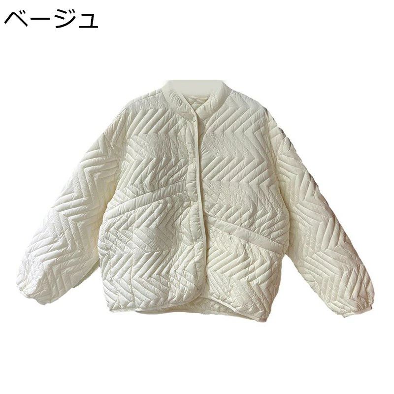 ノー色合い 打ち倒す入 レディース 打ち倒す上衣 キルティング カーキ色-ベージュ-グレー
