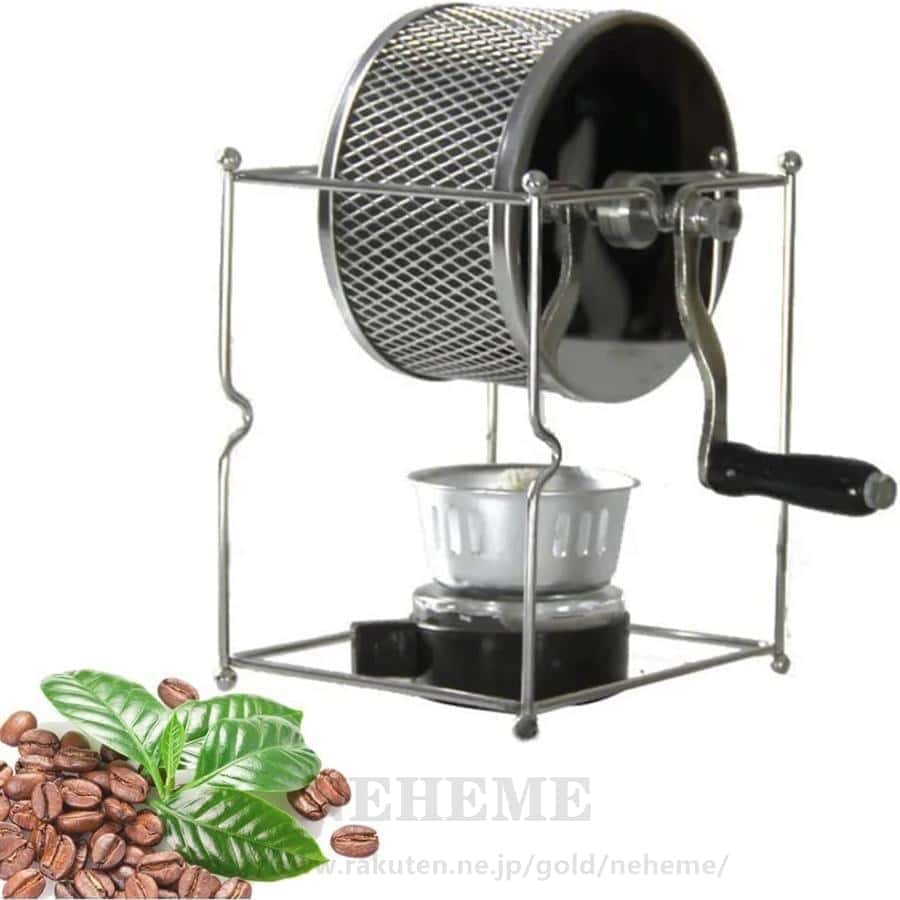 珈琲豆機関 小型 珈琲 焙煎器 珈琲ロースター 手動 珈琲豆ロースター 焙煎機 珈 膜鳴楽器 身寄り用 繰り合わせる 焙煎器