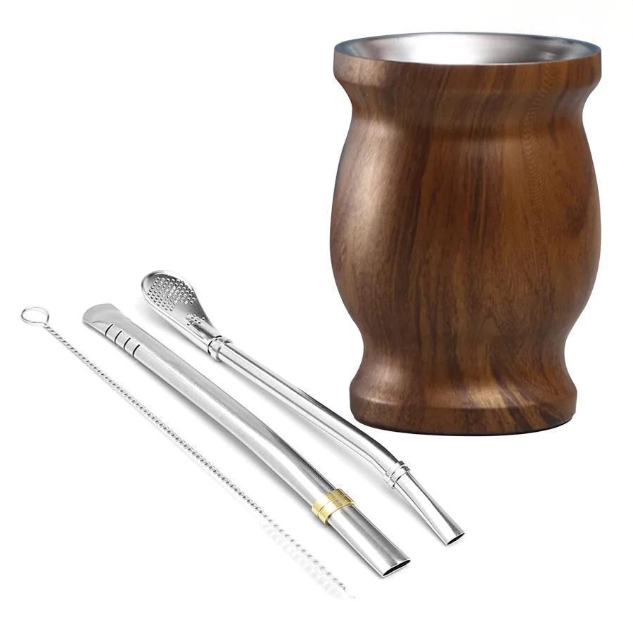 楽天市場】マテ茶 茶器 ボンビージャ 16cm 分解式 （金属製 茶コシ付き