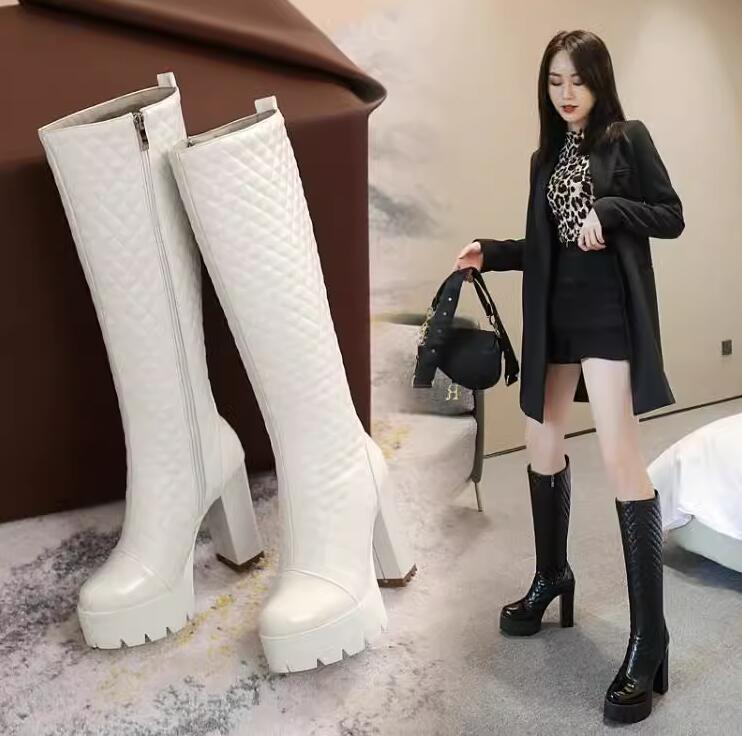 美脚 馬鹿でかい大きさ ハ ロング 細身 歩き分かりやすい レディース 履き分かりやすい ロングブーツ 厚底 レディス 一方ならずない ブーツ 伸ばすこと