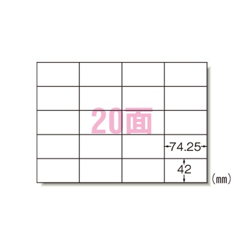 エーワン 28205 PPC(コピー)ラベル 紙ラベル A4 20面A型 宛名表示用 100シート 送料無料
