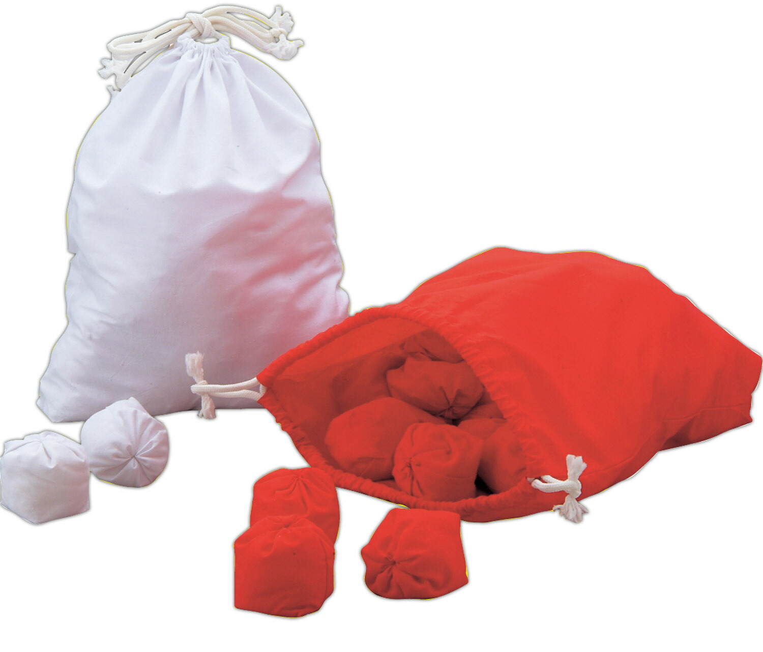 玉入れ用球 〔50球〕 綿100% 袋付き ホワイト(白) : 玉入れ用球 50球 綿100% 袋付き ホワイト(白