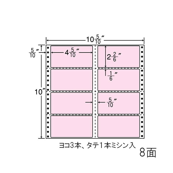 ナナラベル M10CPP ナナフォームカラー 8面2×4 ピンク 500シート