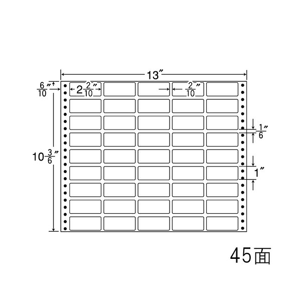 ナナ下げ札 M13P ナナ質問用紙Ｍ 45面5×9 500居敷き