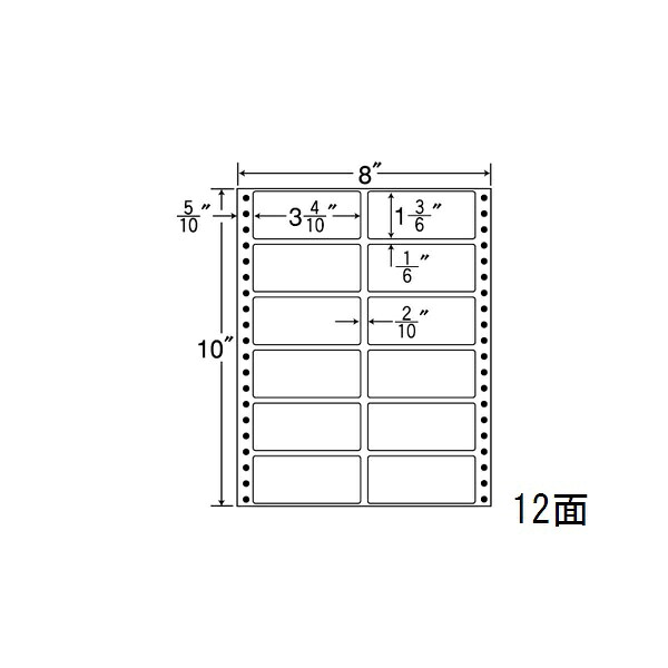 ナナラベル MM8A ナナフォームＭ 12面2×6 500シート