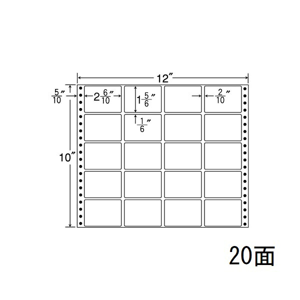 ナナラベル MT12E ナナフォームＭ 20面4×5 500シート