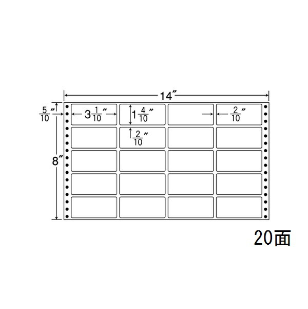 ナナラベル MT14V ナナフォームＭ 20面4×5 500シート