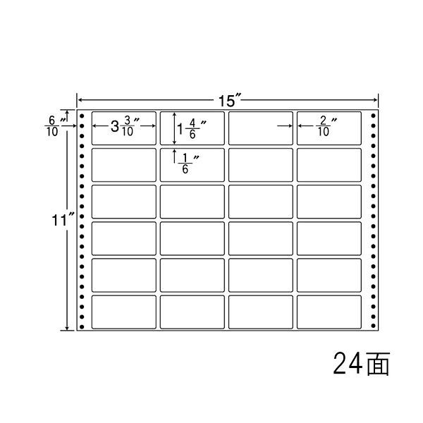 ナナ下げ札 MT15T ナナ質問用紙Ｍ 24面4×6 500居敷き