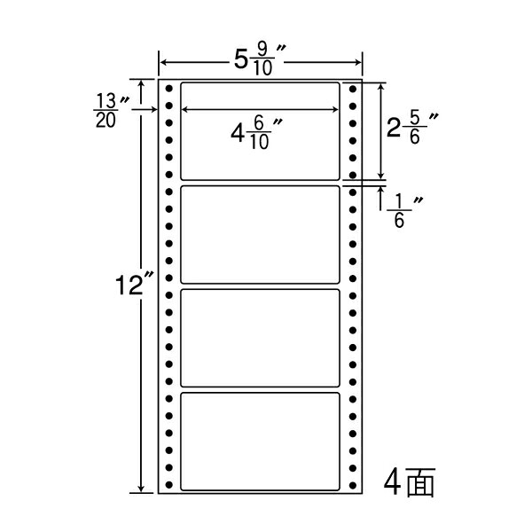 ナナ下げ札 MT5B ナナ質問用紙Ｍ 4面1×4 1000居敷き