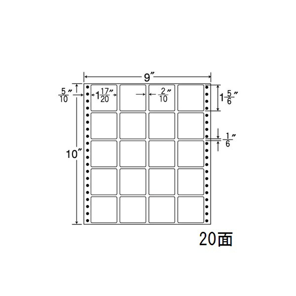 ナナラベル MX9T ナナフォームＭ 20面4×5 500シート