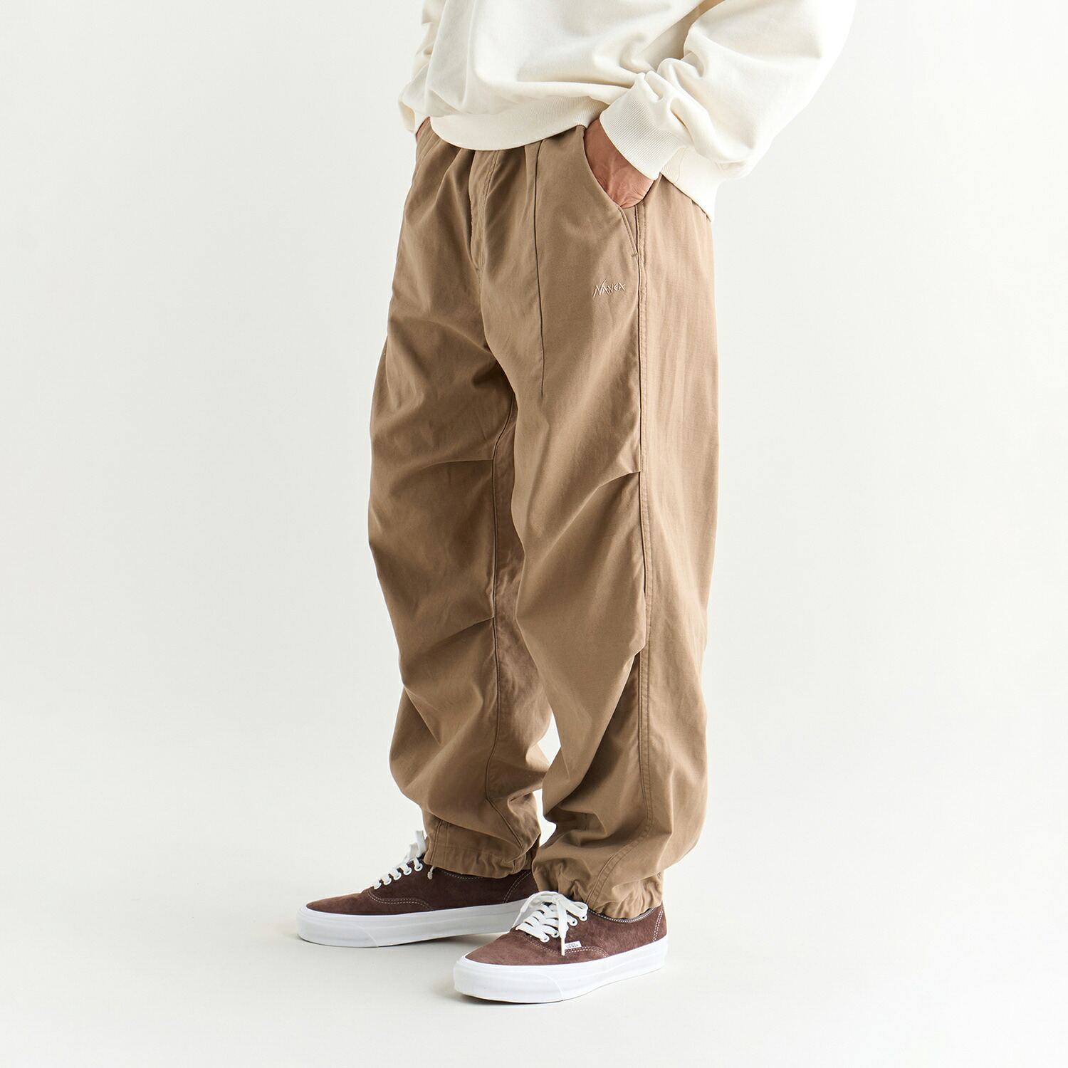 【堅苦しさ】ナンガ NANGA ボトムス タックズボン下 ロングズボン下 メンズ バックサテンイージーパンツ BACKSATIN EASY PT