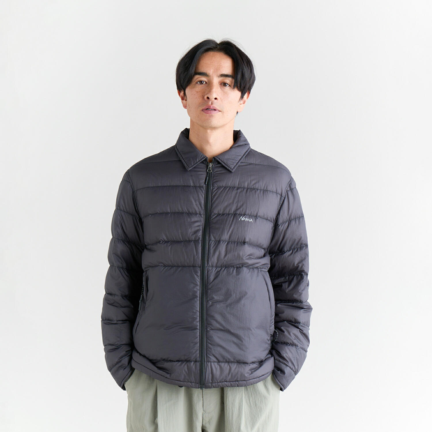 【公式】NANGA ナンガ 春アウター ダウンシャツ ライトダウン メンズ 春ダウン 軽量 インナーダウン シャツジャケット シアーダウンシャツブルゾン SHEER DOWN SHIRT BLOUSON