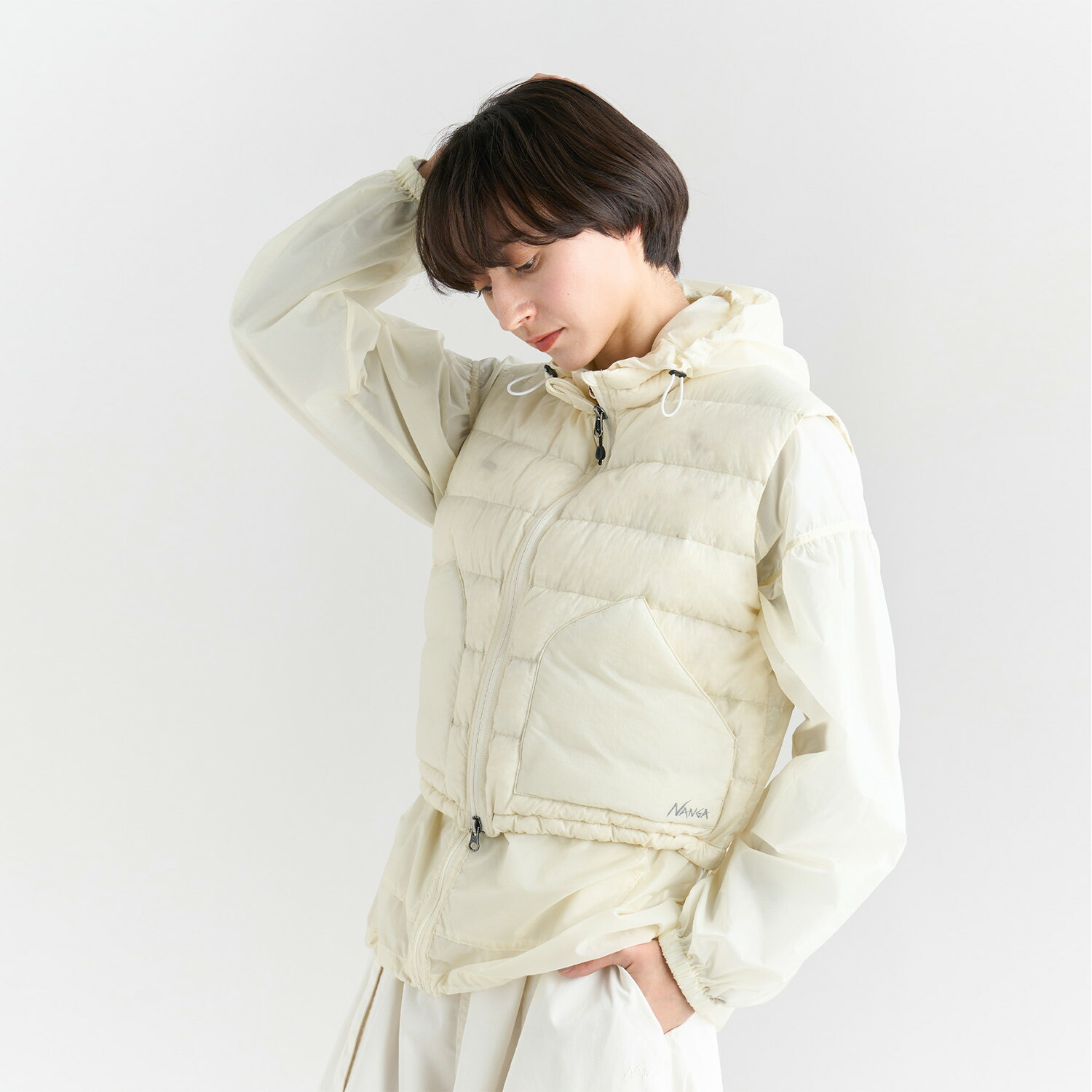 【公式】ナンガ NANGA 春アウター ダウン 羽織り 軽量 アウター 薄手 女性 女性用 シアーダウンベスト(レディース)SHEER DOWN VEST W