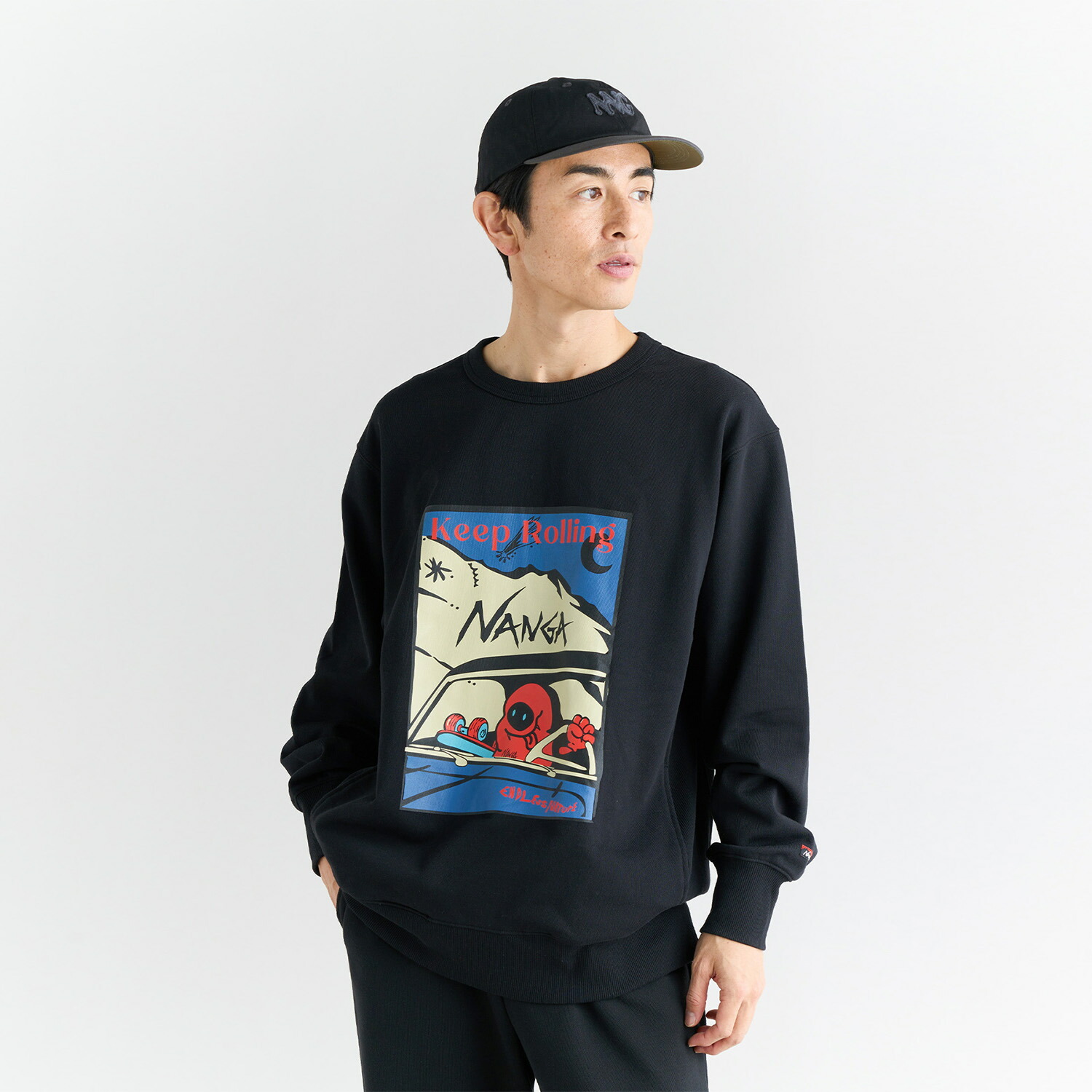 【堅苦しさ】ナンガ NANGA トップス 調教師 裏毛 エコ変わり種 守りつづける旋回 トレーナー ECO HYBRID KEEP ROLLING SWEAT SHIRT