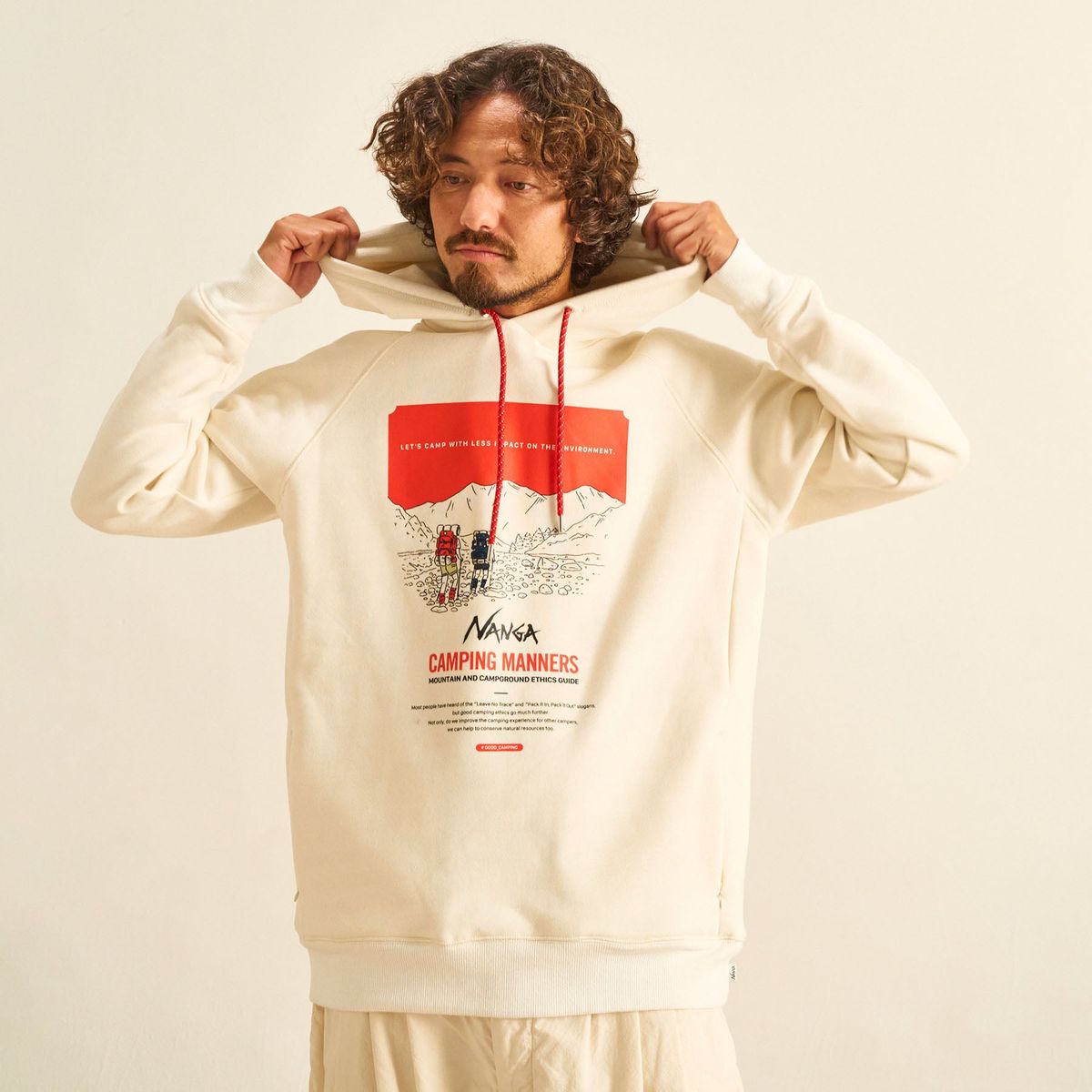 激安価格と即納で通信販売 ECO HYBRID CAMPING MANNERS PRINT HOODIE エコハイブリッドキャンピングマナープリントフーディー  turbonetce.com.br