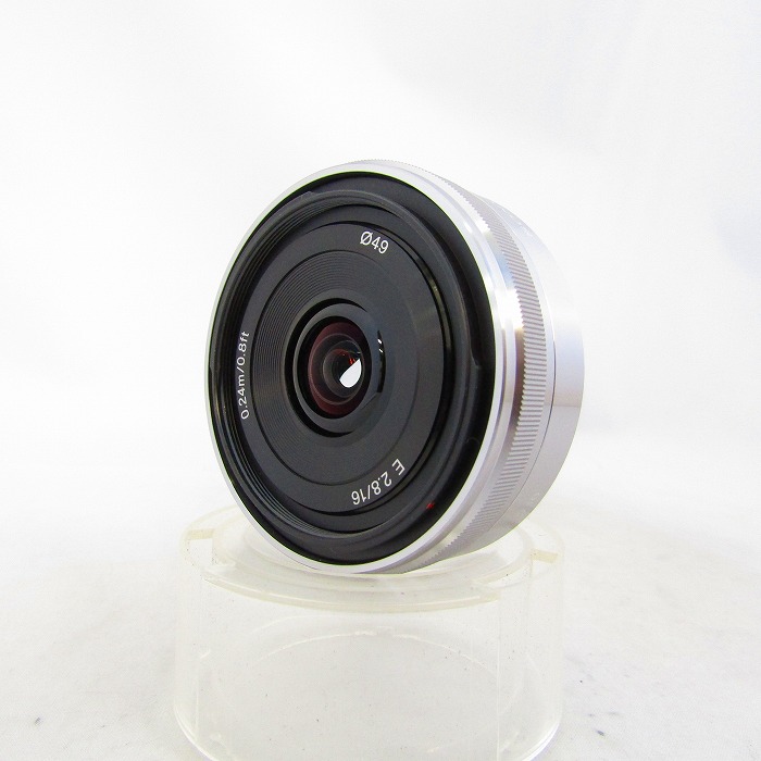 【中古】 (ソニー) SONY 16/2.8（SEL16F28）＋ VCL-ECF1【中古水晶体 ＡＦ水晶体】 位置づける：B