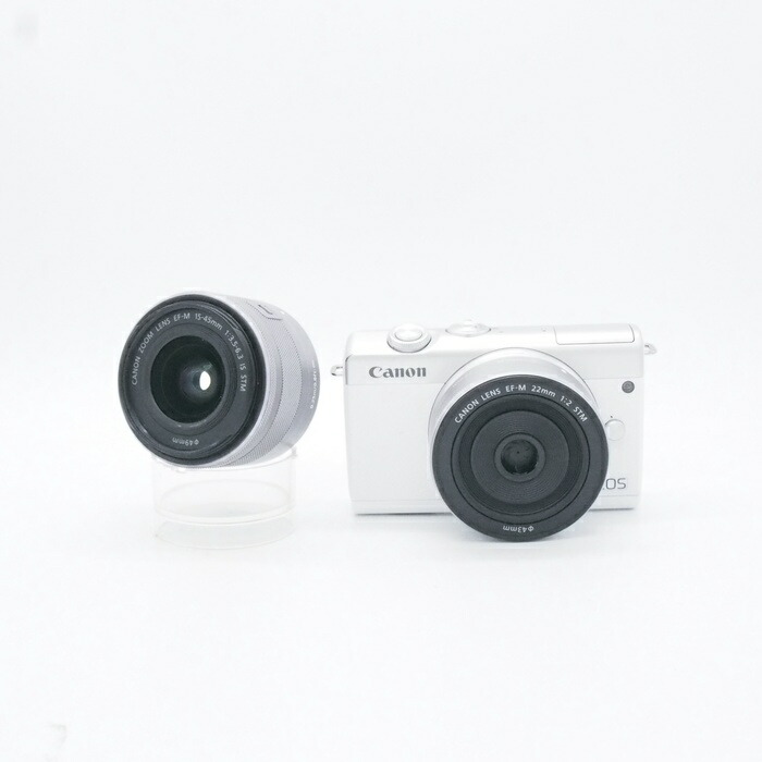【中古】 (キヤノン) Canon EOS M200 ﾀﾞﾌﾞﾙﾚﾝｽﾞｷﾂﾄ ﾎﾜｲﾄ【中古カメラ デジタル一眼】 ランク：B