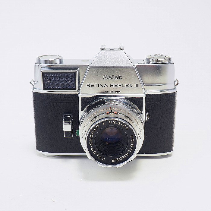 【中古】 (コダック) KODAK RETINA REFLEX III+ｶﾗｰｽｺﾊﾟｰ X 50/2.8【中古カメラ フィルムカメラ】 ランク：C