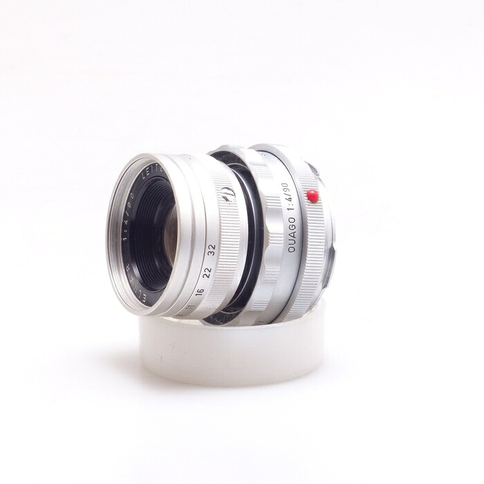 【中古】 (ライカ) Leica ELMAR 90/4 トリプレット ﾍｯﾄﾞのみ + OUAGO　【中古レンズ ＭＦレンズ】 ランク：B｜カメラのナニワ