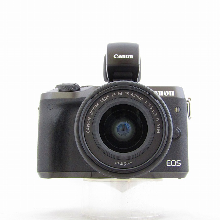 【中古】 (キヤノン) Canon EOS M6＋EF-M15-45 IS STM＋EVF-DC1【中古写真機 デジタル一眼】 価値づける：B