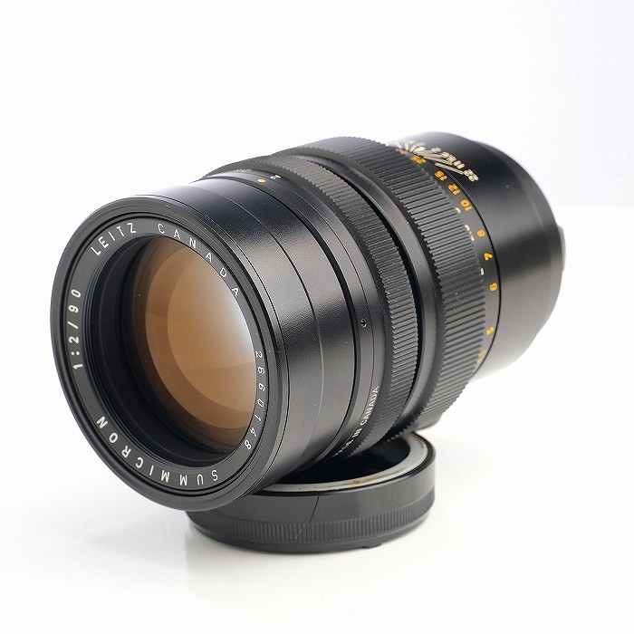 【中古】 (ライカ) Leica ｽﾞﾐｸﾛﾝ M90/2 E48 ﾌｰﾄﾞ組込 ﾌﾞﾗｯｸｸﾛｰﾑ【中古レンズ レンジファインダー用レンズ】 ランク：C