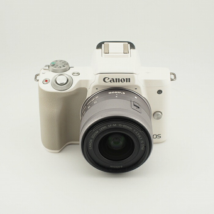 【中古】 (キヤノン) Canon EOS KISS M/EF-M15-45 IS STM ｷﾂﾄ ﾎﾜｲﾄ【中古写真機 デジタル一眼】 位置づける：AB