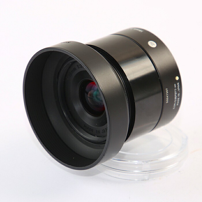 【中古】 (シグマ) SIGMA ｼｸﾞﾏ 19/F2.8 DN ﾌﾞﾗﾂｸ ｿﾆｰE【中古水晶体 ＡＦ水晶体】 序列付ける：B
