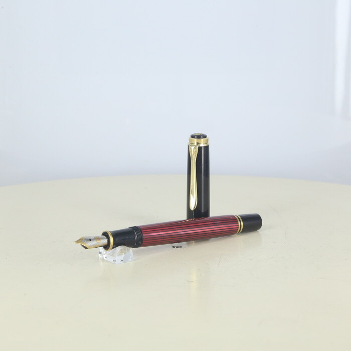 【中古】ﾍﾟﾘｶﾝ(PELIKAN) ｽｰﾍﾞﾚｰﾝM400 赤縞 序列付ける：B「檸檬社銀座礼拝堂店店卸し資産」【中古筆】商いもの吊りひも：2111012507147