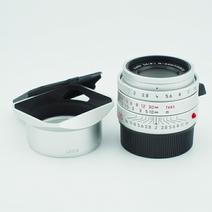 【中古】 (ライカ) Leica ｽﾞﾐｸﾛﾝM35/2 ASPH. 11674（ｼﾙﾊﾞｰ）【中古水晶体 範囲ファインダ用水晶体】 序列付ける：AB-
