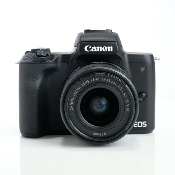 【中古】 (キヤノン) Canon EOS Kiss M2/EF-M15-45 IS STM ｷｯﾄ ﾌﾞﾗｯｸ【中古写真機 デジタル一眼】 位置づける：B