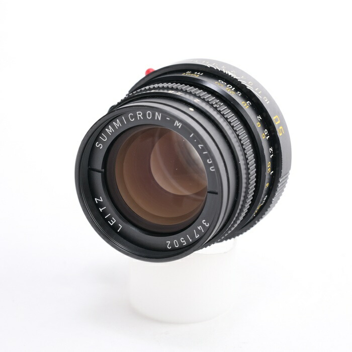 【中古】 (ライカ) Leica ｽﾞﾐｸﾛﾝM 50/2 ﾌﾞﾗｯｸ 第3時人【中古水晶体 ＭＦ水晶体】 序列付ける：B