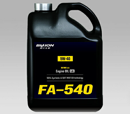 【割引クーポン配布中】BILLION/ビリオン 86/BZ 専用エンジンオイル FA-540 5W-40 5.6L 商品番号：BOIL-FA540 11,212円