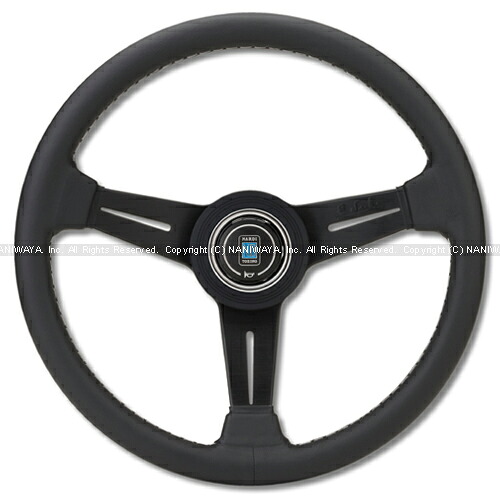 【割引クーポン配布中】NARDI/ナルディ CLASSIC（クラシック） ブラックレザー/ブラックスポーク 36φ商品番号：N130｜NANIWAYA 店