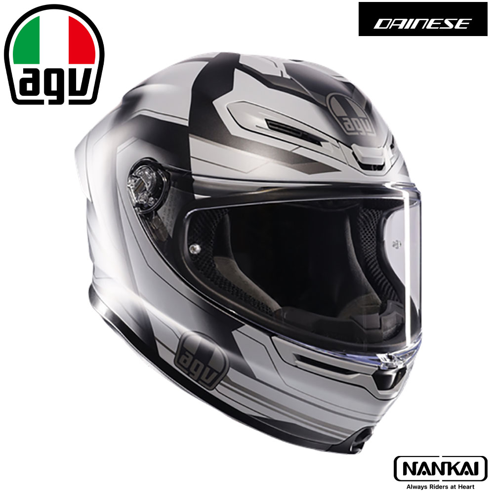 AGV(エージーヴイ)K6 S JIST Asian Fit - ULTRASONIC MATT BLACK/GREY