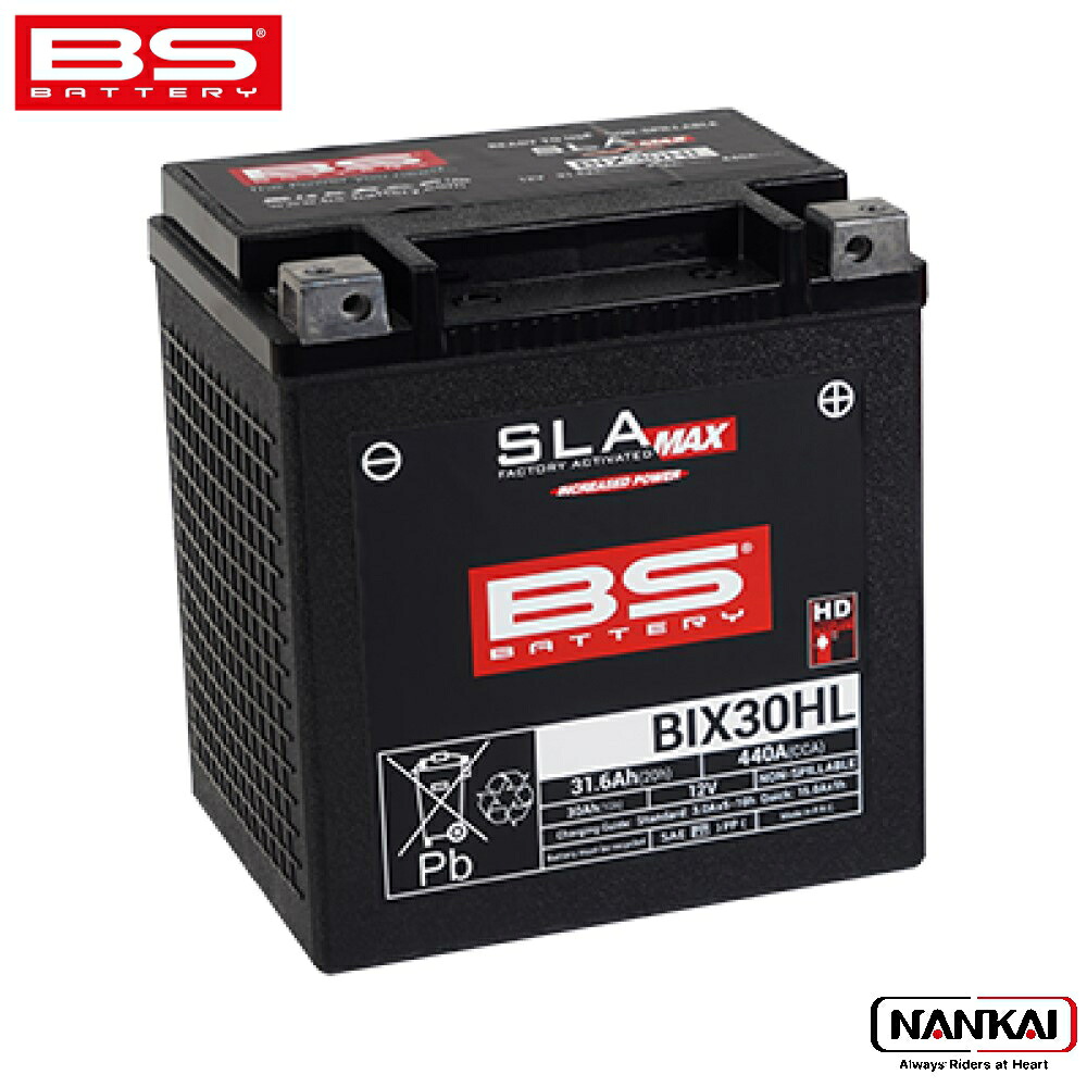 【P10倍（要エントリー）＋クーポン】 BSバッテリー BIX30HL SLA-Max(液入充電済)