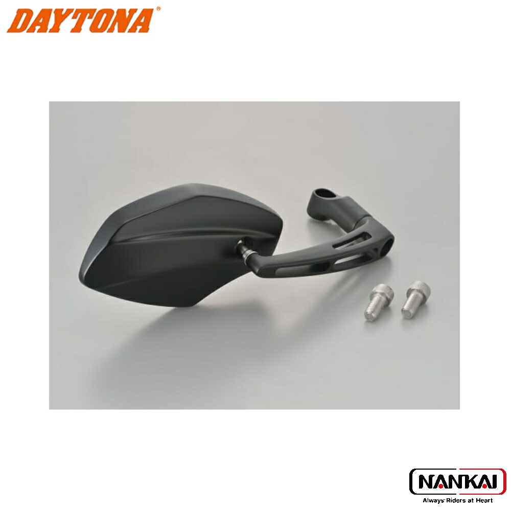 【P10倍（要エントリー）＋クーポン】 DAYTONA(デイトナ） パラレルミラー ヘキサゴン 右用 ブラストブラック 98916